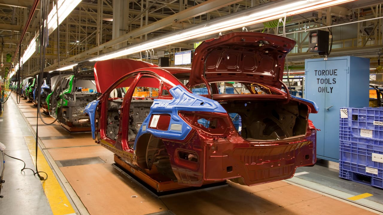 Línea de producción de una planta de fabricación de automóviles
